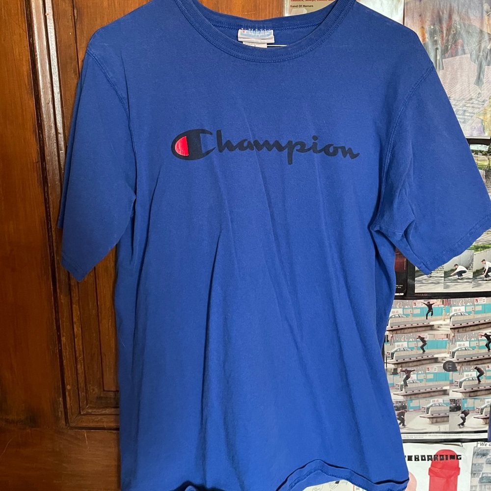 blue champion shirt